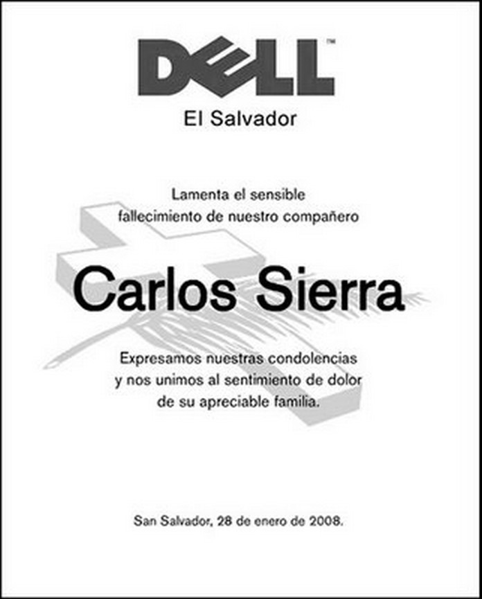 Obituario a Carlos Sierra