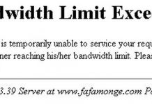 Error 509 – Bandwidth Limit Exceeded