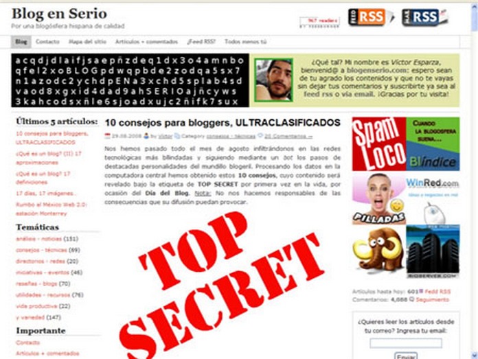 Screenshot Blogenserio.com