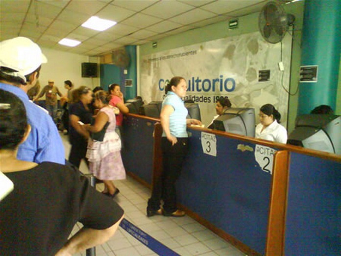 Fila para hacer citas