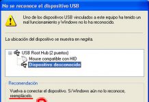 No se reconoce el dispositivo USB Wireless