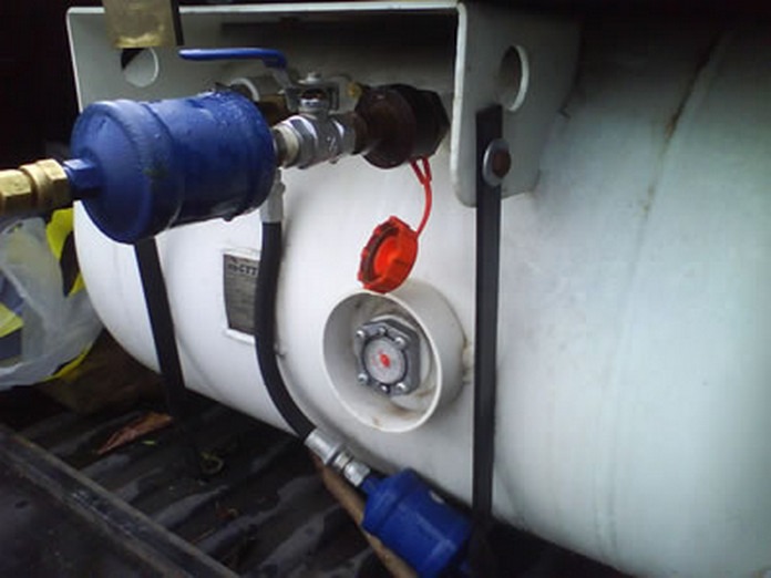 Cilindro contenedor de gas licuado de petróleo