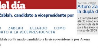 Arturo Zablah es el compañero de fórmula de Rodrigo Avila