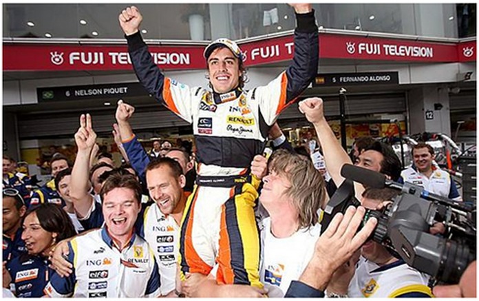 Fernando Alonso ganador del Gran Premio de Japón