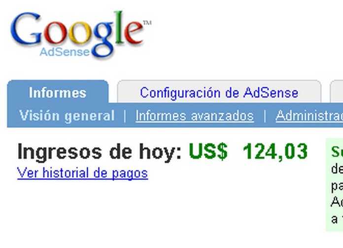 Ingresos de adsense