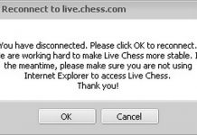 Internet Explorer y Live Chess no son compatibles