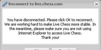 Internet Explorer y Live Chess no son compatibles