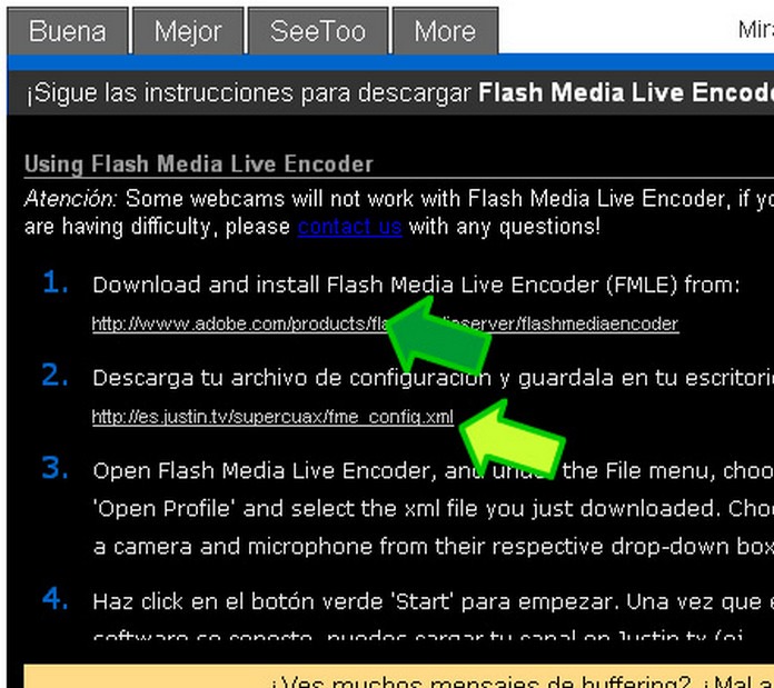 Guía para instalar el Adobe Flash Media Encoder