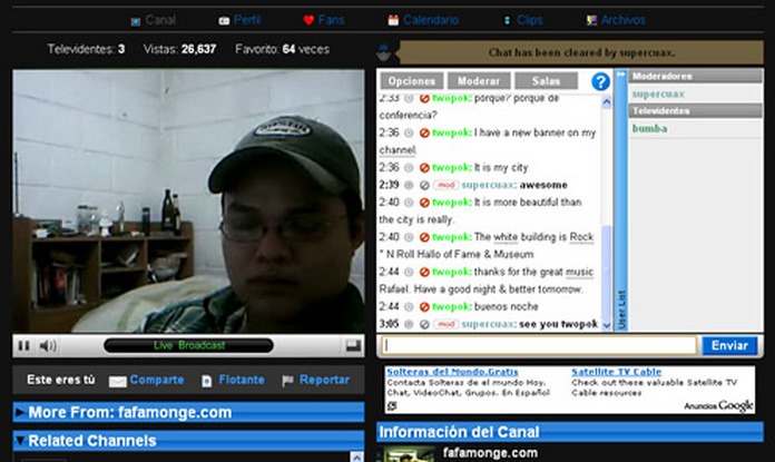 Broadcasting Justin.TV