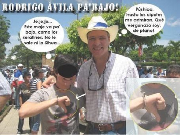 Fotos de Rodrigo Avila con un cipote