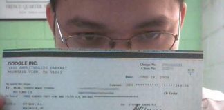 Cheque de Google AdSense