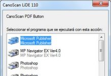 CanoScan Lide 110 configurar botones