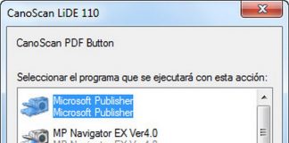 CanoScan Lide 110 configurar botones