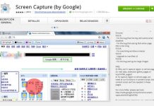 Capturar pantalla de Google Chrome con Screen Capture (by Google)