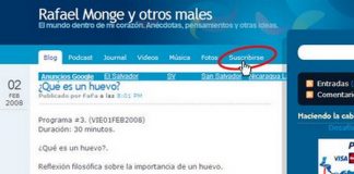 Suscribirse al blog por email